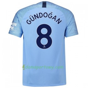 Koszulka Manchester City Gundogan 8 Domowe Koszulki Piłkarskie 2018-2019 Krótki Rękaw